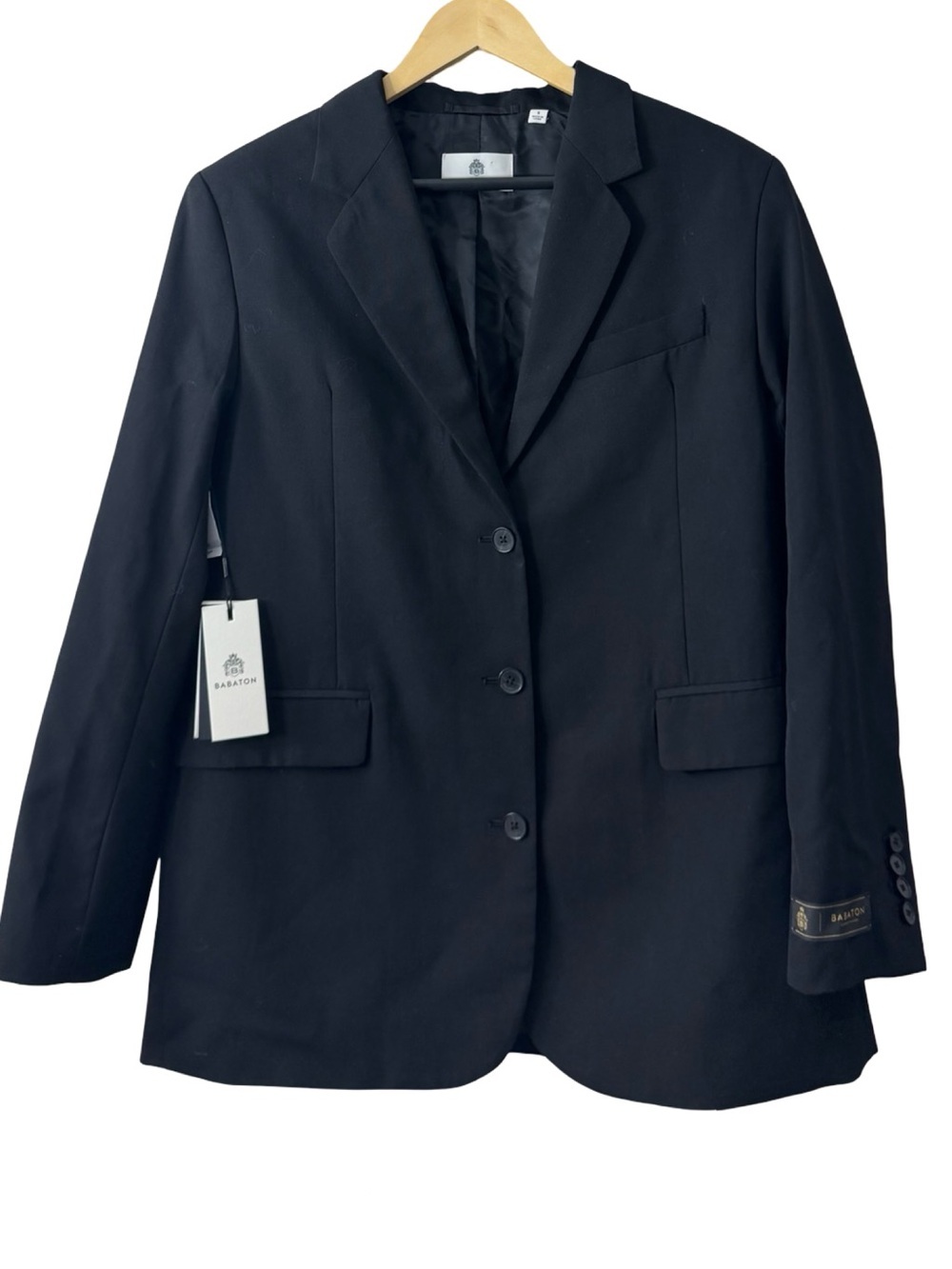 Aritzia Babaton Benchmark Blazer Size Small Black Italian Wool Classic Black - Picture 3 of 16